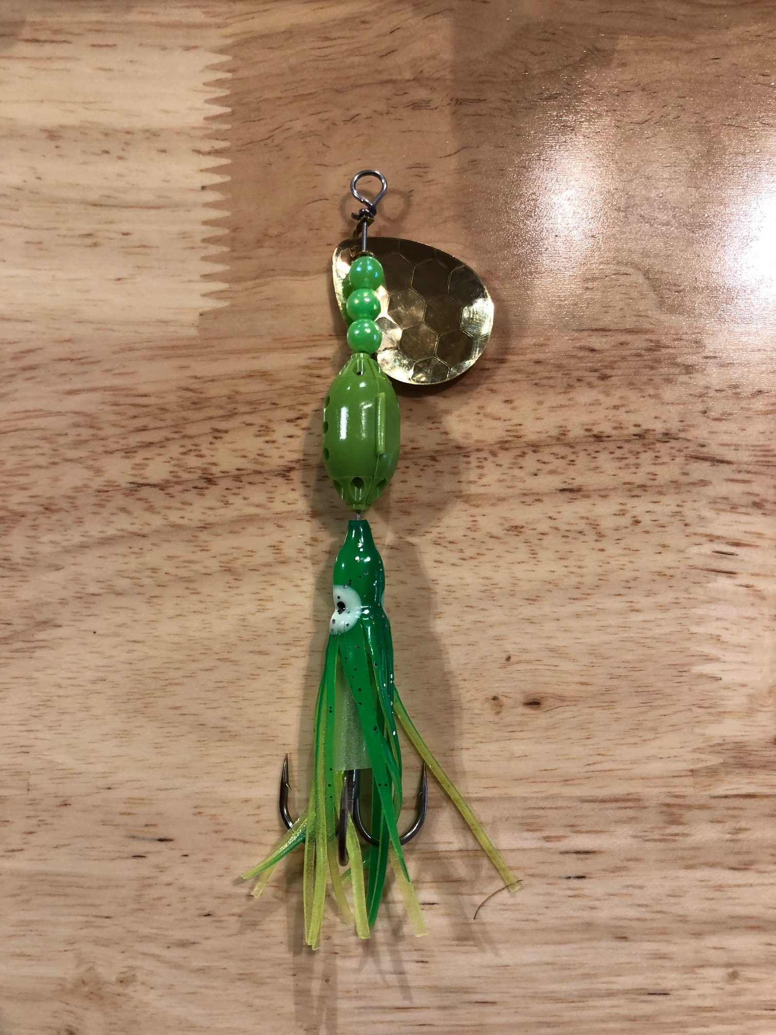 Green w-Green Chart hoochie – NW Lures